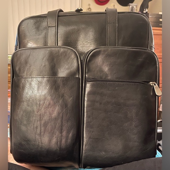 Lg Leather Valise Laptop Briefcase 1995 Pelle Studio Wilsons The Leather Experts - Picture 2 of 15